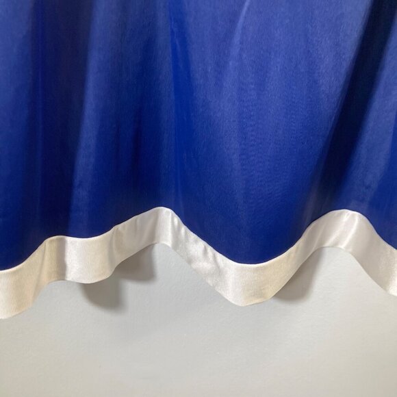 Womens Vintage Vanity Fair Nightgown Robe Set Navy White M Nylon Antron - Picture 7 of 11